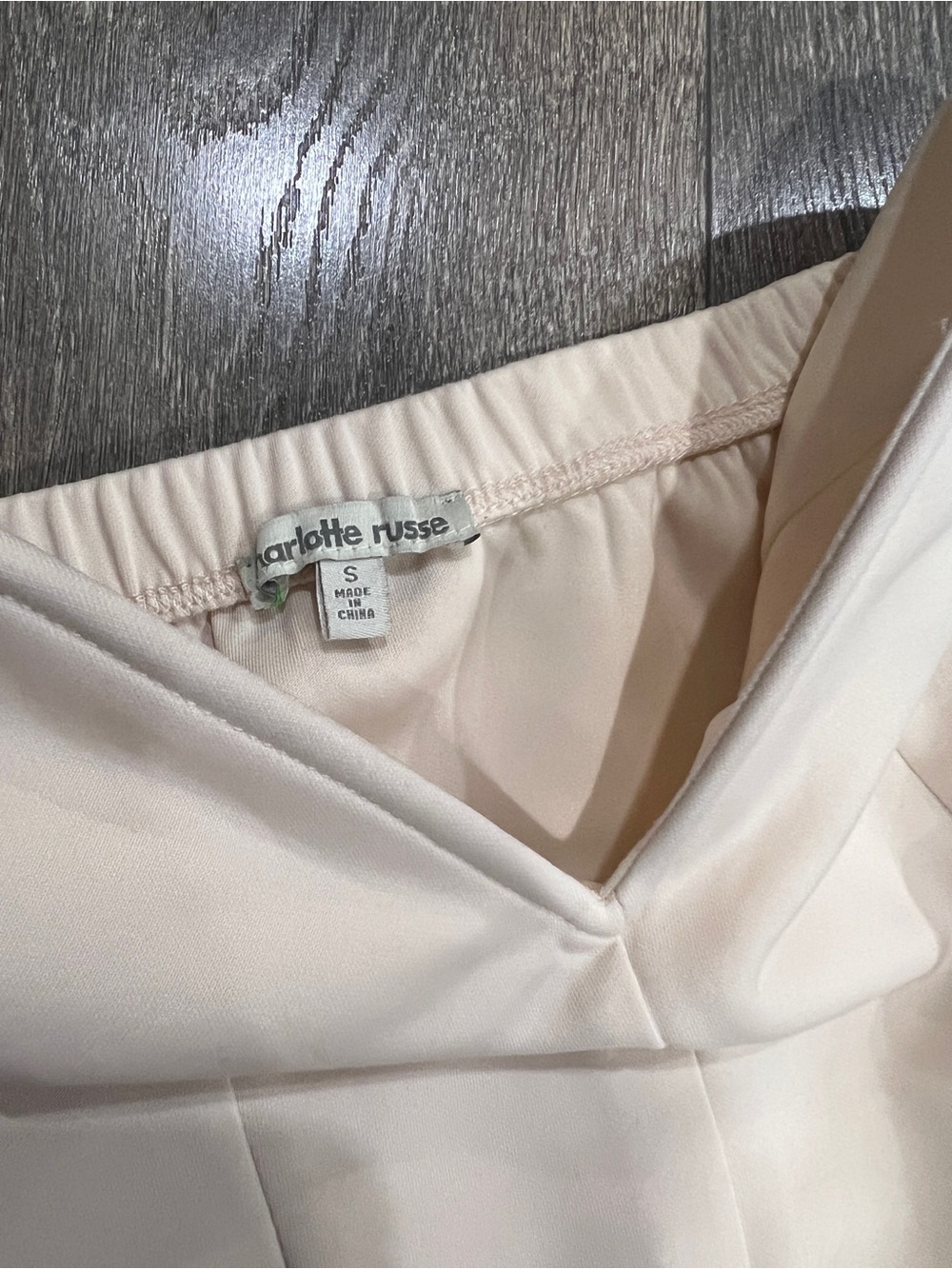 Charlotte Russe nude pink dress with mesh skirt - Picture 3 of 4